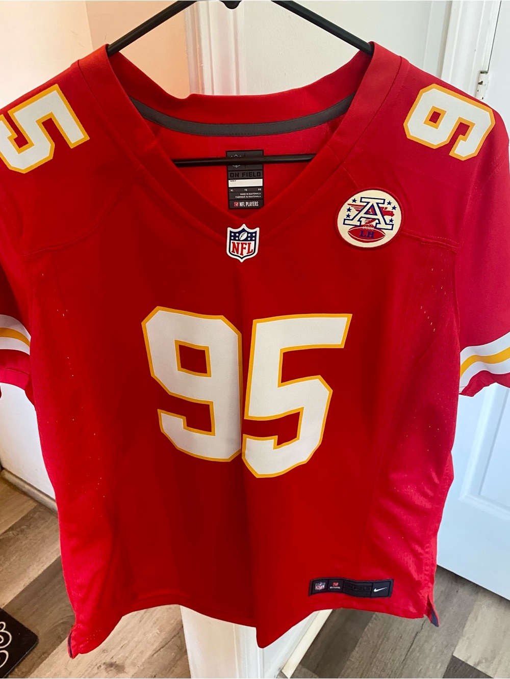 Nike Women’s NFL Kansas City Chiefs #95 Red Football Jersey